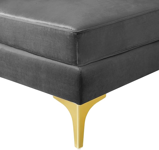 Modway EEI-4346-GRY Triumph Channel Tufted Performance Velvet Loveseat