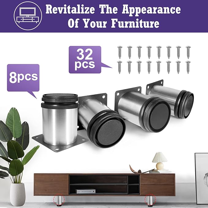 2.5 Inch Metal Furniture Legs