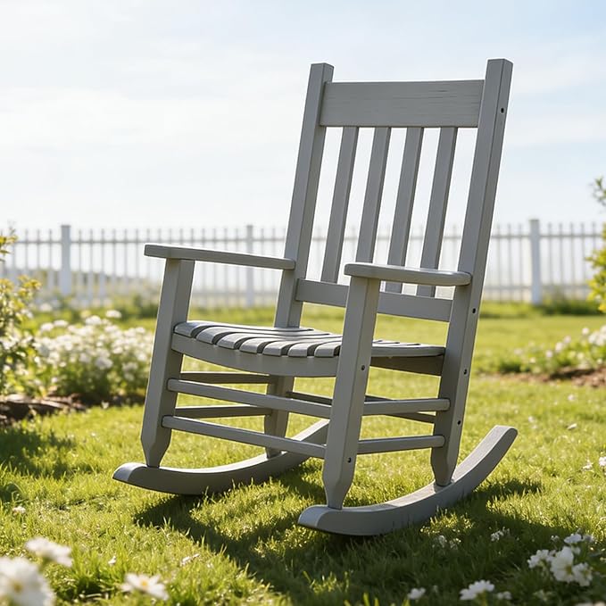 Oversized Outdoor Wooden Rocking Chair
