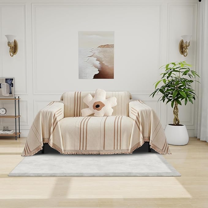 DREAMINGO Chenille Armchair Cover Jacquard Sofa Covers Washable Furniture