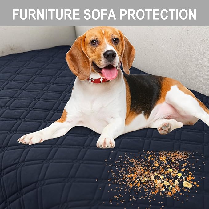 Genina L Shape Couch Cover, Sectional Couch Chaise Covers, Waterproof Washable
