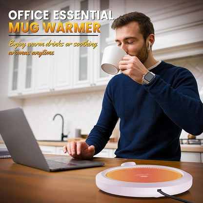 Fast Heating Mug Warmer - 4 Temp Settings & 1-12H Timer, Coffee Cup Warmer Plate for Desk Auto Shut Off, Ideal Beverage Warmer Gift for Coffee, Tea, Milk (Purple)