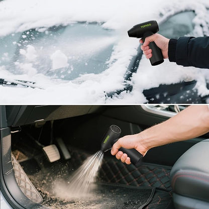 Electric Air Duster, Compressed Air Duster 2-in-1 Cordless Mini Vacuum 130,000 RPM 4400mAh Rechargeable PC Keyboard Cleaner for Computer Car Camera Camping (C4)