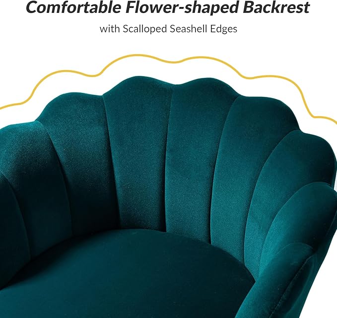 HULALA HOME Modern Velvet Accent Chairs Set of 2