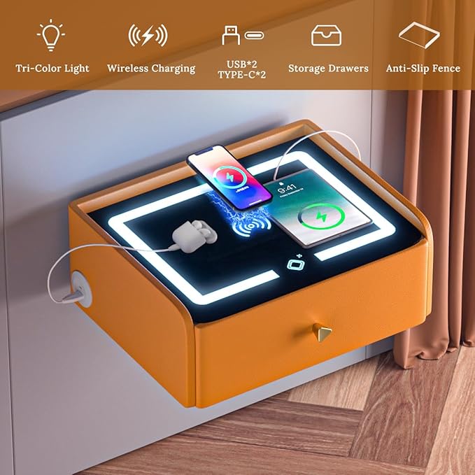 HOMEMORE Floating Nightstand