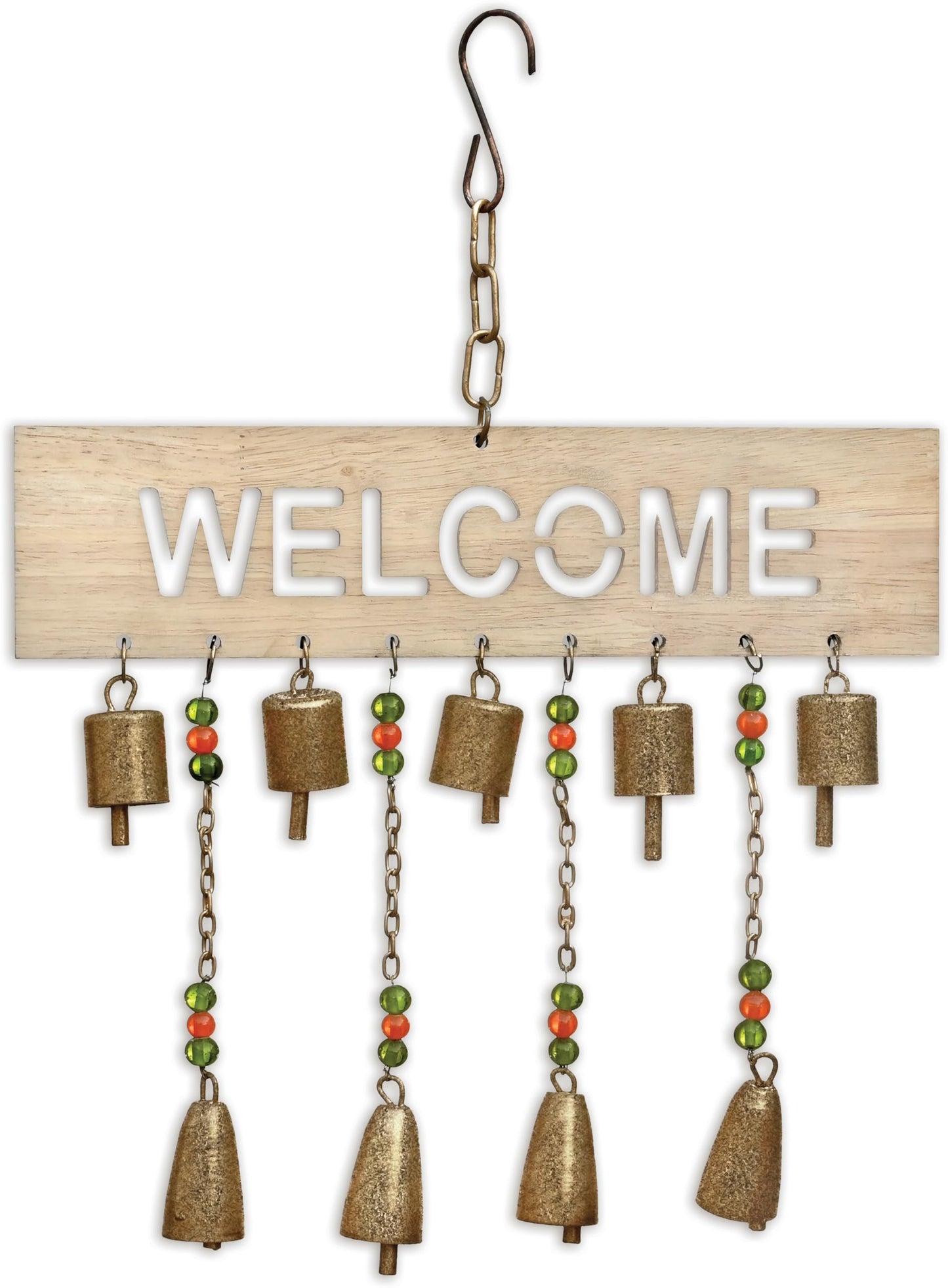 Sunset Vista Designs Welcome with Gold Bells, 12-inch Height