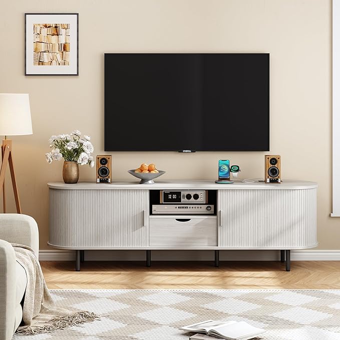 ONBRILL 69" TV Stand with Power Outlet