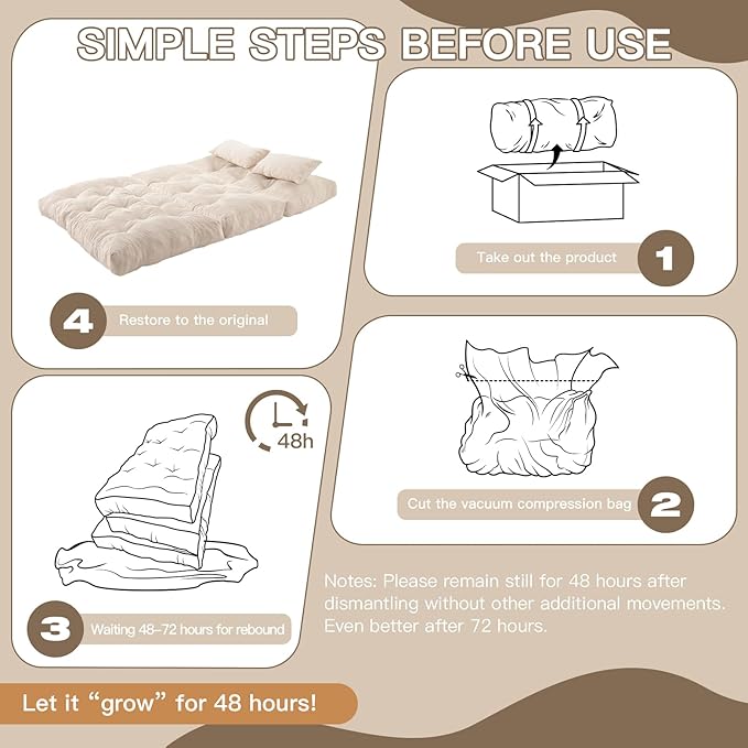 Folding Sofa Bed, Convertible Sleeper Chair