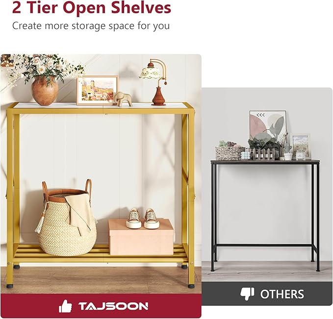 Tajsoon 28.3" Entryway Table, 2-Tier Small Consle Table