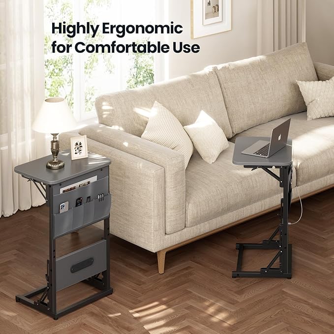 HLDIRECT C Shaped End Table