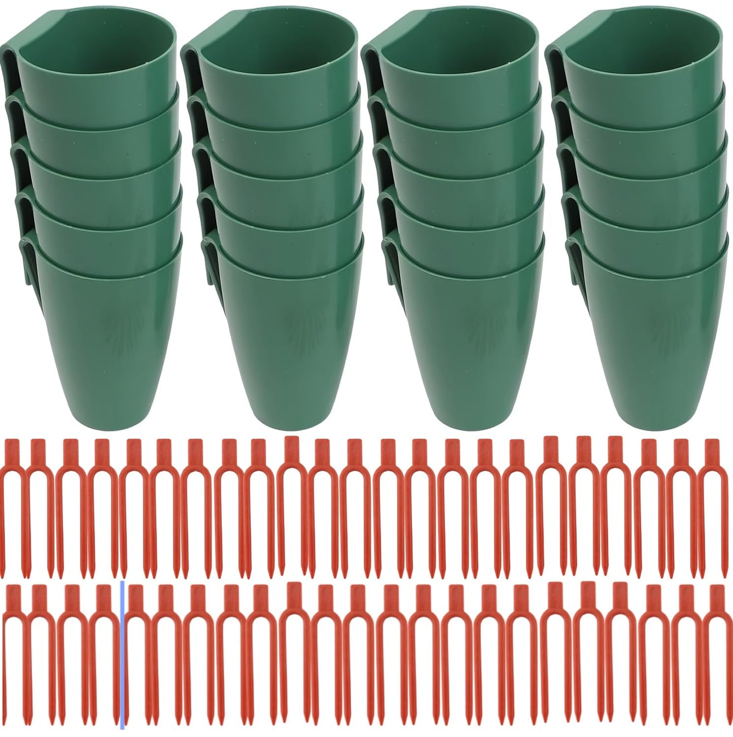 Strawberry Propagation Cups with 20/50 Runner Forks Breathable Nursery Pots for Root Rot, Food Grade Greenhouse Seedling Cups for Garden Greenhouse Balcony (S(20pcs Set))