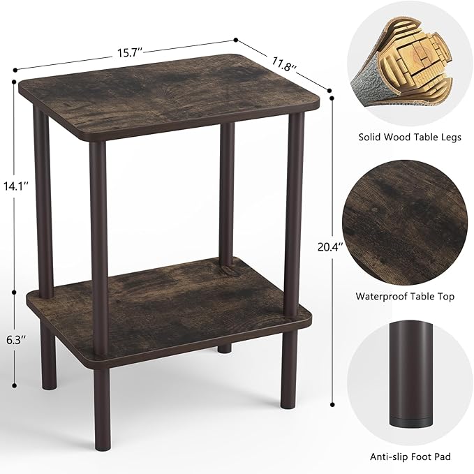 Apicizon 2 Tier End Table, Small Side Table