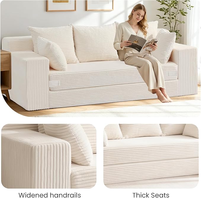 Boneless Couch 70 inch, 3 Seater Couch