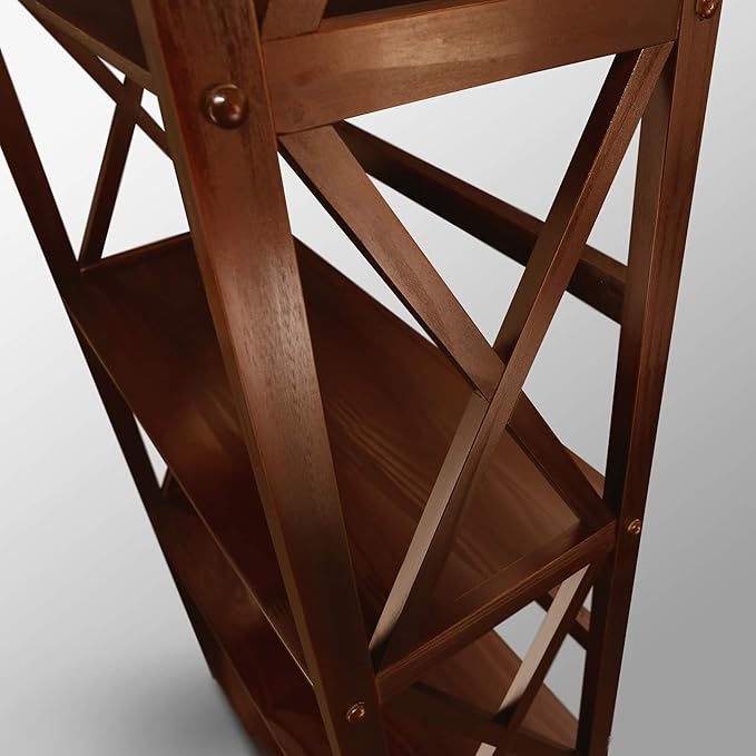 Montego 5-Shelf Bookcase-Walnut