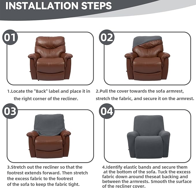 Cupuamon Recliner Chair Covers, Lazy Boy Recliner Covers Stretch Reclining