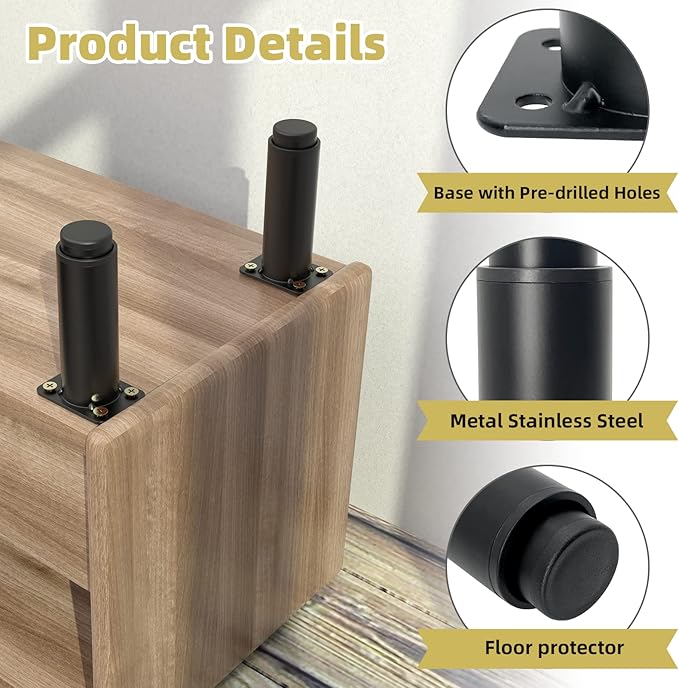 5"-9" Metal Adjustable Legs, Adjustable Height Replacement Legs