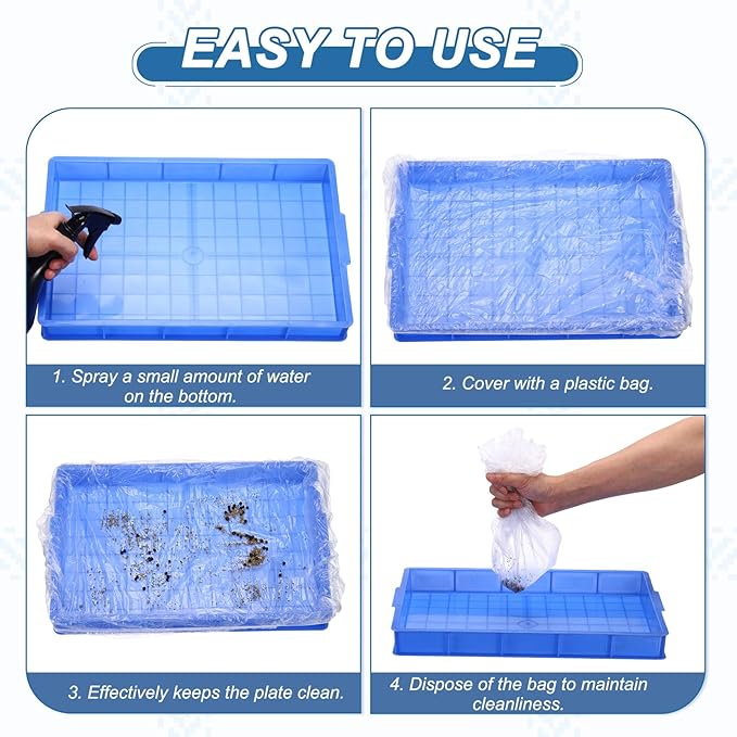 Disposable Bird Cage Liners, Clear Plastic Cage Liners for 20x13 Inch Pallets Tray Universal Elastic Film, (30 Pcs), Intended for Parakeet/Cockatiels/Rabbit/Guinea Pig