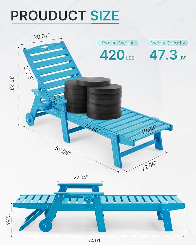Patio Chaise Lounge Chair Outdoor