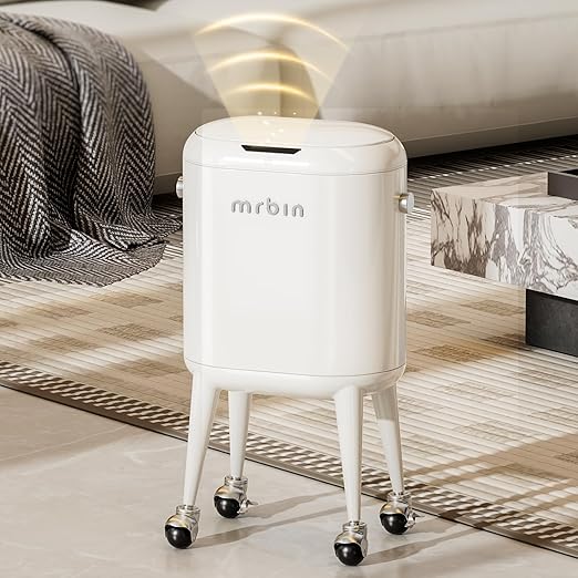 MRBIN Metal Slim Bathroom Motion Sensor Trash Can