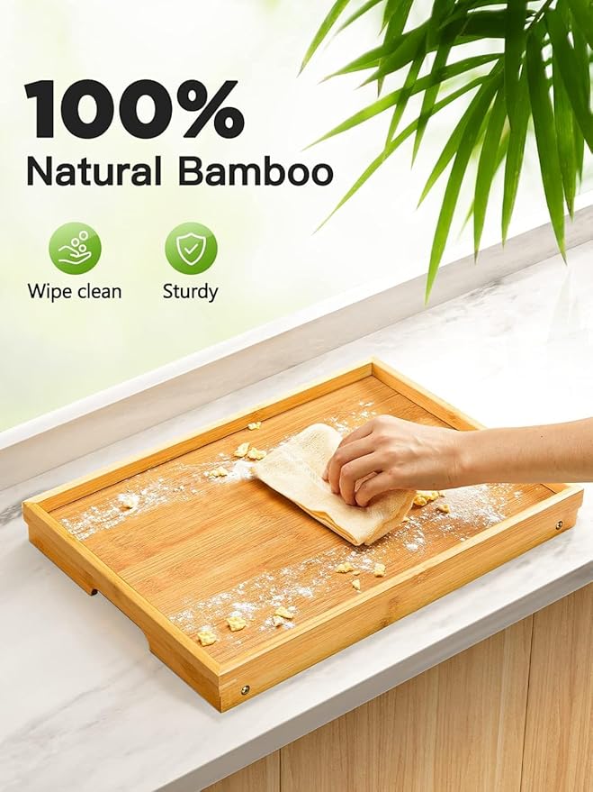 Bamboo Bed Tray Table with Foldable Legs, Breakfast Tray
