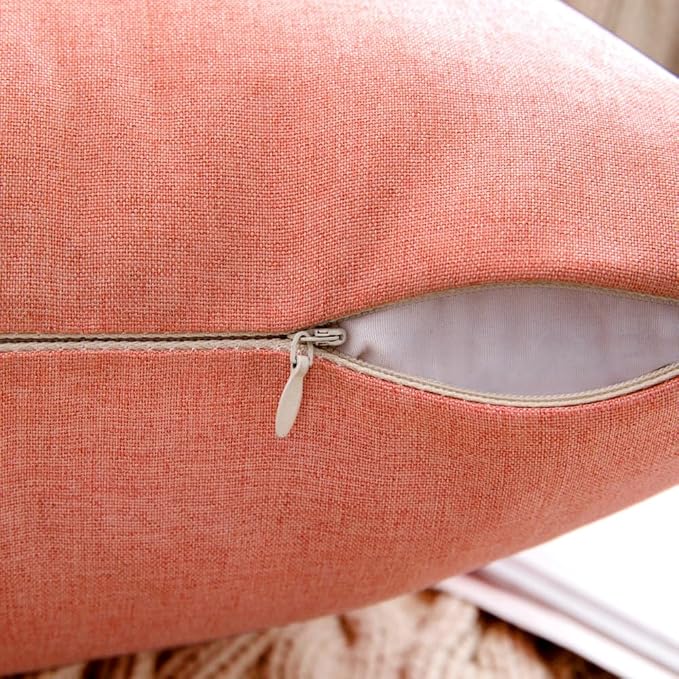 MIULEE Pack of 2 Decorative Outdoor Solid Waterproof Throw Pillow Covers Spring