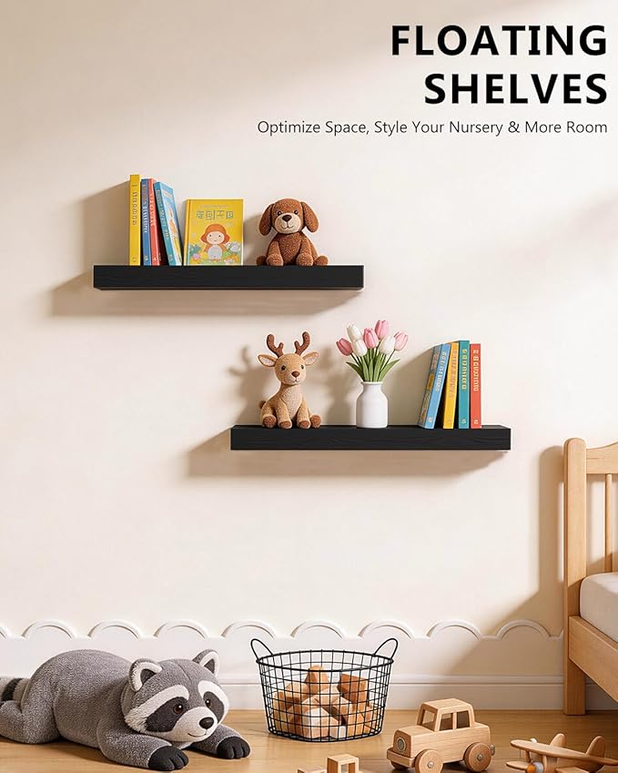 WALI Floating Shelves for Wall, 1 Tier Bathroom Storage Shelf Over Toilet