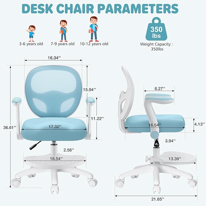 HOFFREE Kids Desk Chair Ergonomic Study Chair
