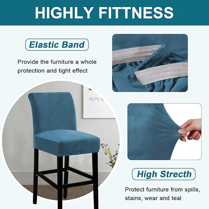 Turquoize Bar Stool Covers 2 Pack Bar Stool Covers