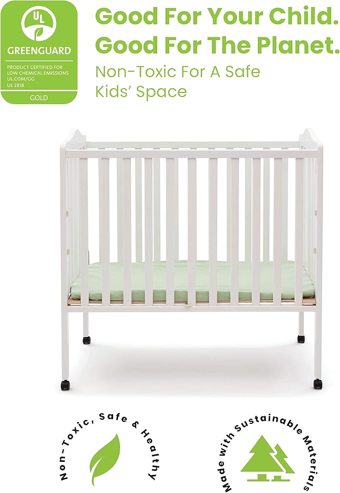 Delta Children Folding Portable Mini Baby Crib