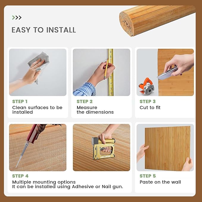 Natural Bamboo Wall Panel for Interior Decor