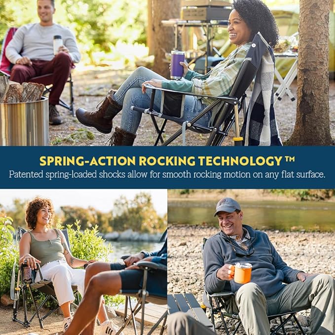 GCI Outdoor Kickback Rocker Camping Chair | Portable Folding Rocking Chair