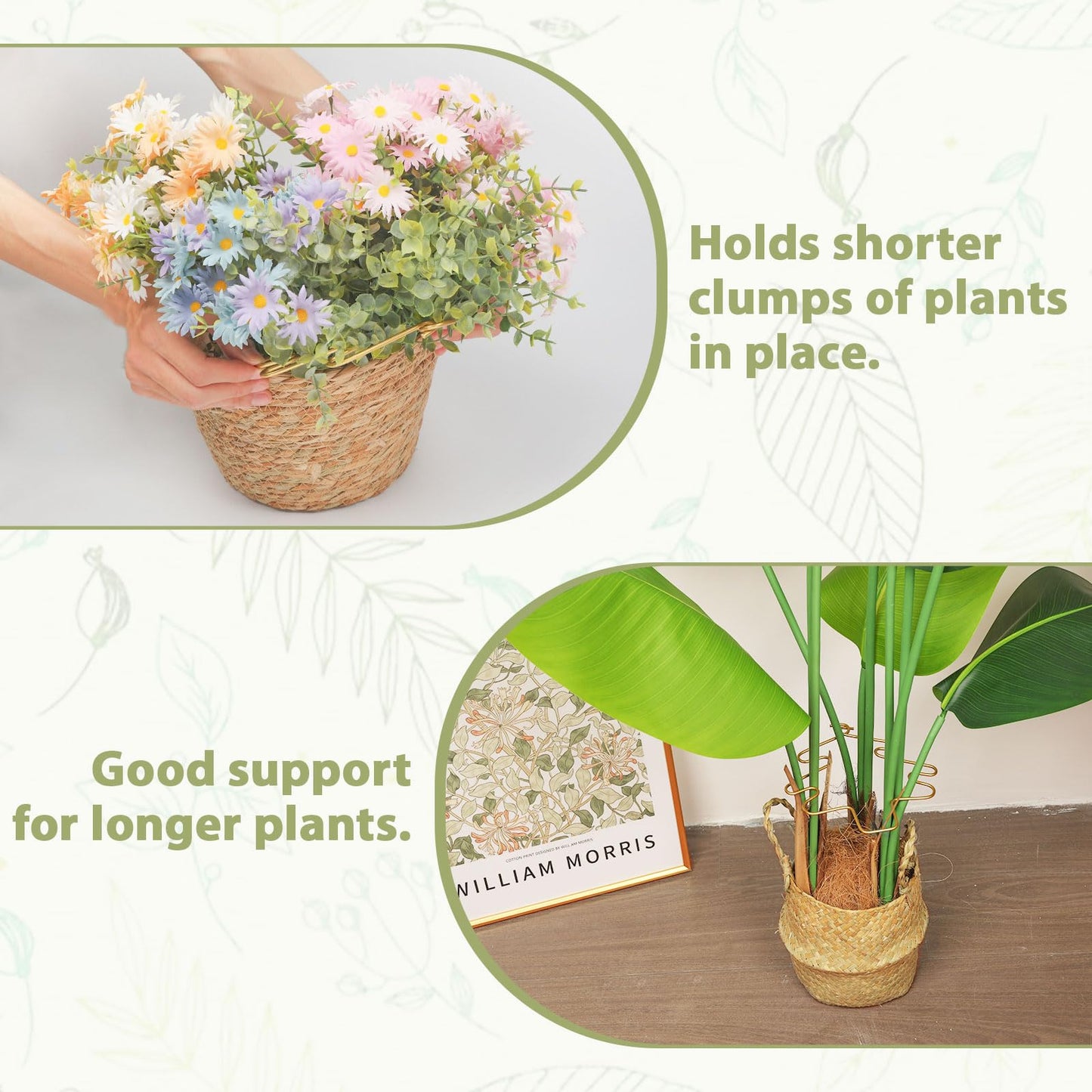 PRETTY JOLLY 5PCS Iron Monstera Plant Support Stakes Premium Plant Stand for Indoor & Outdoor Plants Practical Leaf Holders,Durable Trellis Accessories for Gardening Enthusiasts(Tree+Butterfly)