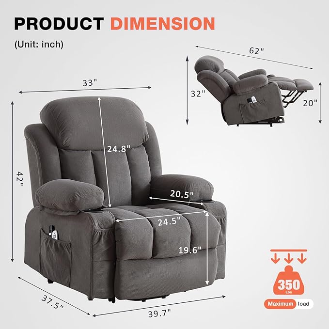 MAHOMICO Power Lift Recliner Chair