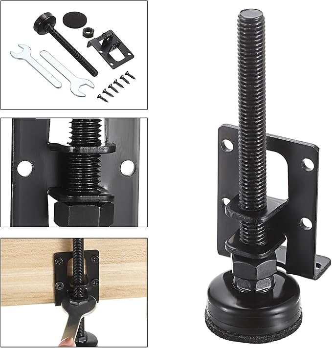 OwnMy 4 Packs Adjustable Furniture Leveling Feets L Shaped Furniture Levelers