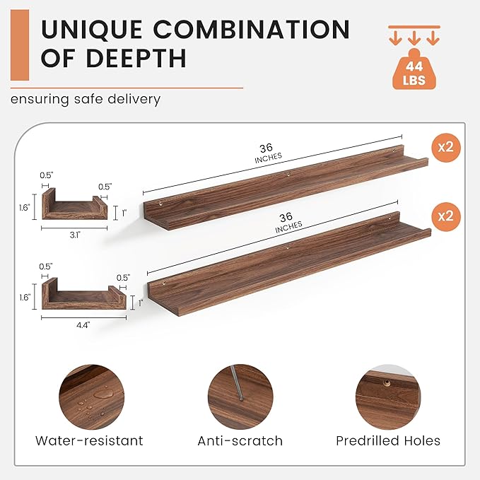 FLYJOE Floating Picture Ledge Shelves