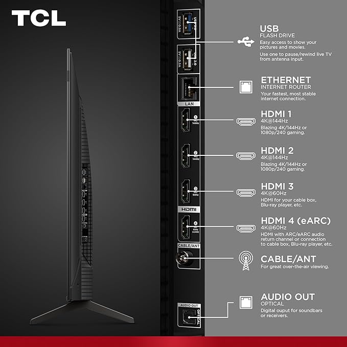 TCL Amazon Exclusive 55 Inch Class T7 Series | 4K QLED HDR Lag-Free Smart