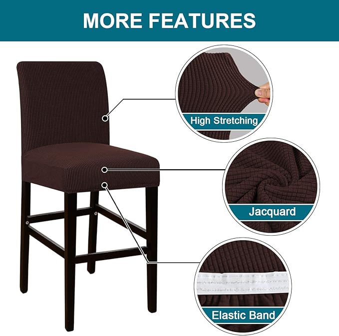 Turquoize Stretch Bar Stool Cover Counter Stool Pub Chair Slipcover