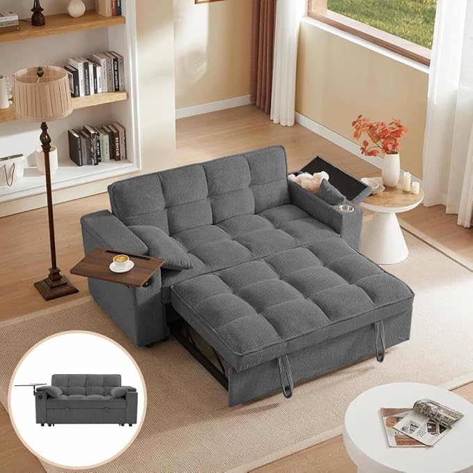 Auvsoce 65'' Convertible Sleeper Sofa Bed