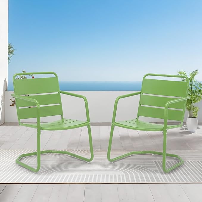MELLCOM Patio Chairs Set of 2, Small Patio Furniture Set