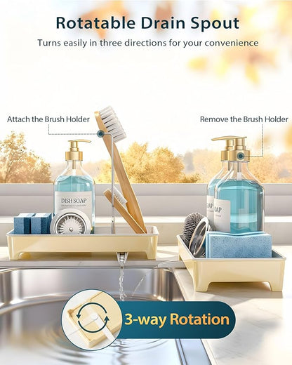 Minimalist Sink Caddy, Rustproof Sponge Holder