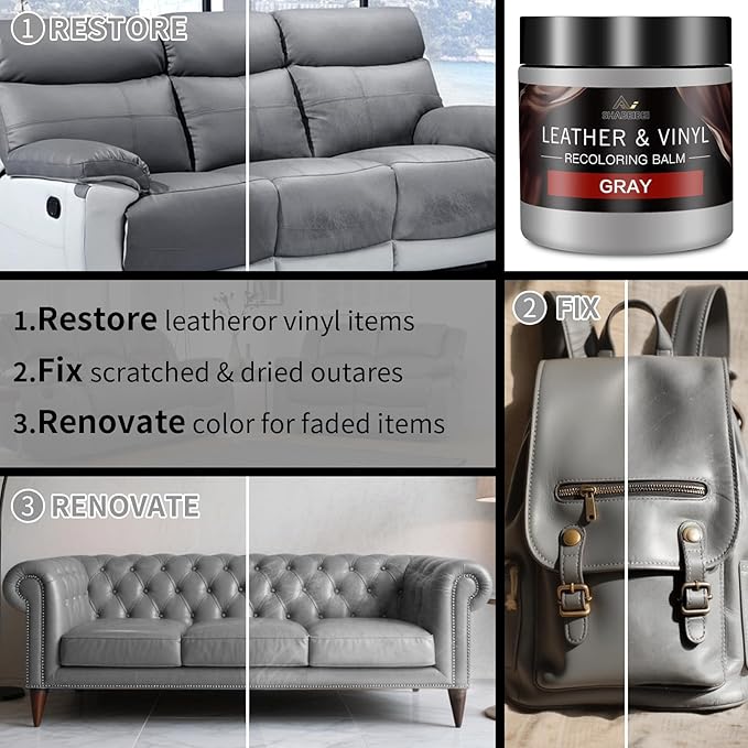 Leather Recoloring Balm and Leather Repair Kit