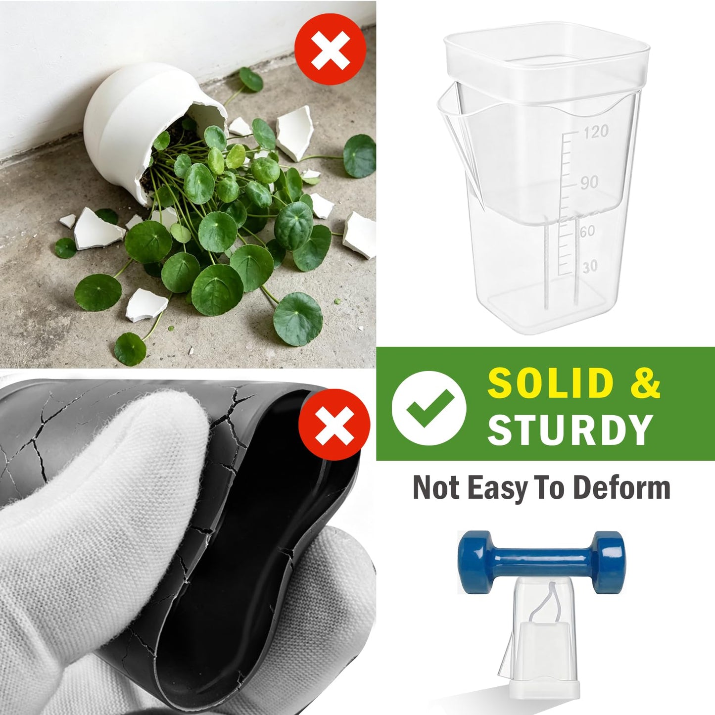 YZNlife 30 Pack 2" Small Self Watering Pots for Indoor Plants with 30 Plant Label Mini Clear Plastic Planters with Water Level and Drainage Holes for Propagation, Succulents, and African Violet
