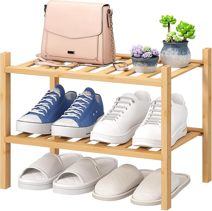 viewcare Small Shoe Rack, 2-Tier Shoe Rack