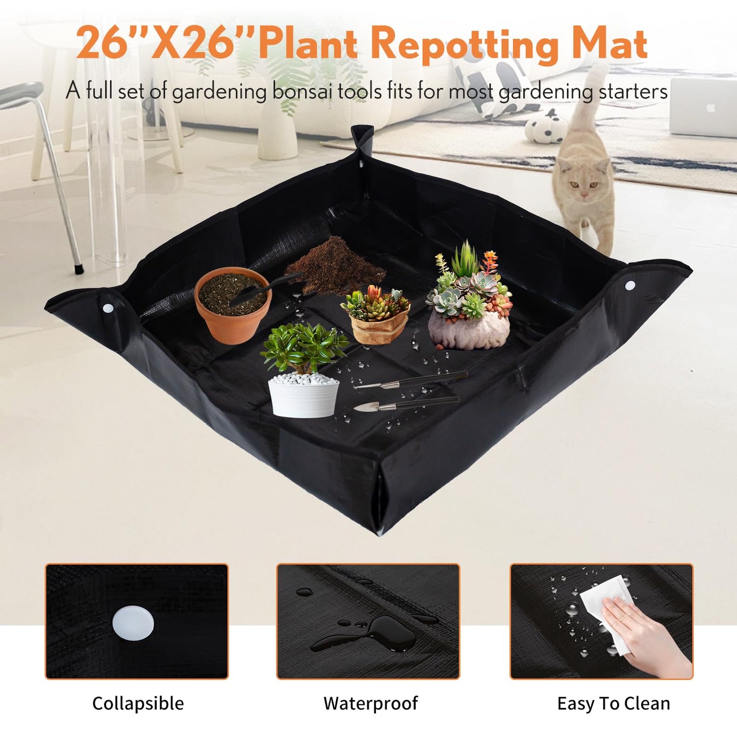 Bonsai Tools Kit 20 Pcs Garden Tools Set for Starters, Gardening Gifts for Women Men Includes Bonsai Wire Kit, Plant Mat, Pruning Shears, Bonsai Scissors, Succulent Tools in Leather Storage Bag
