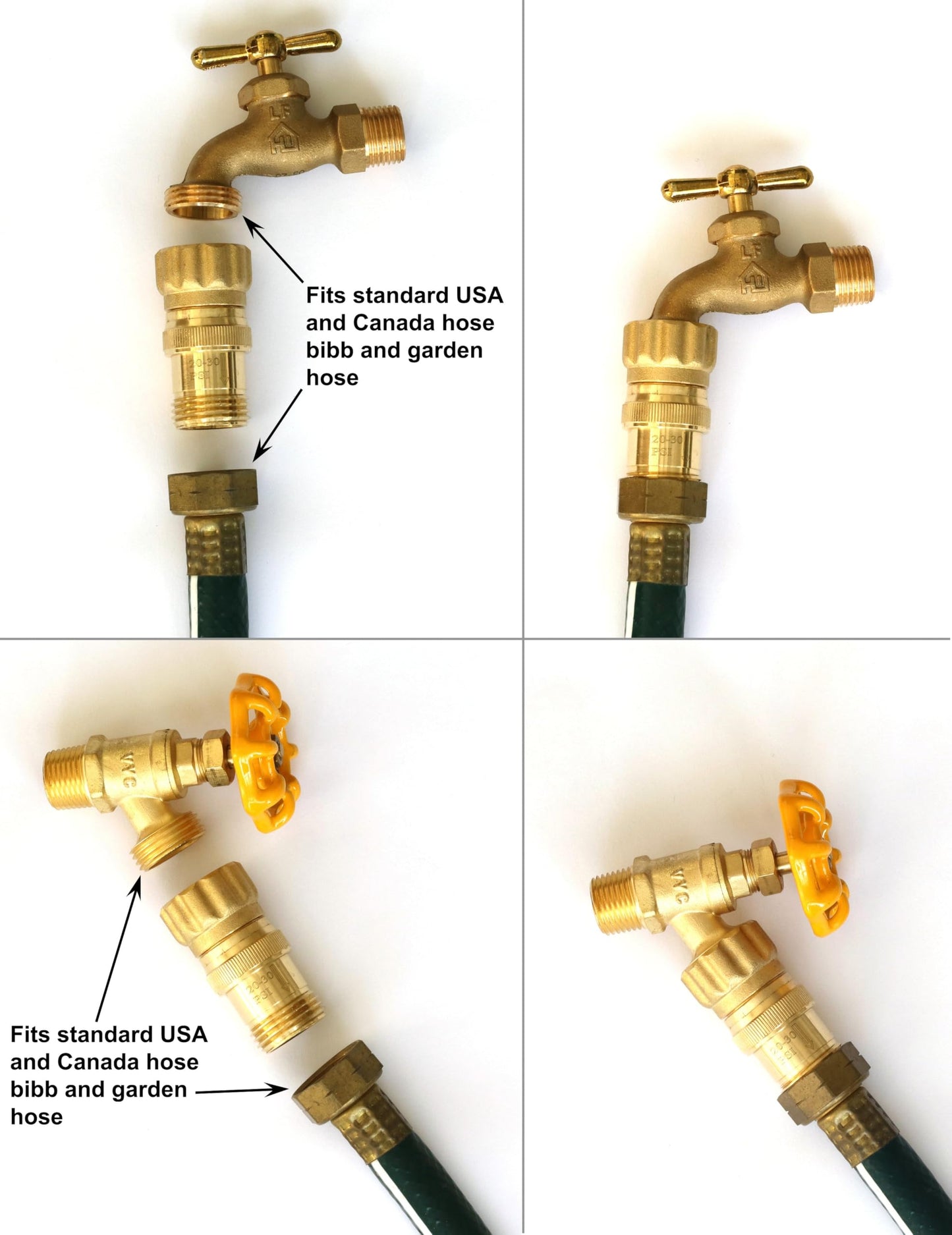 Vibrant Yard Co. Heavy Duty Brass Pressure Regulator 25 PSI for Drip Irrigation System and Soaker Hose with 3/4" Thread Connection