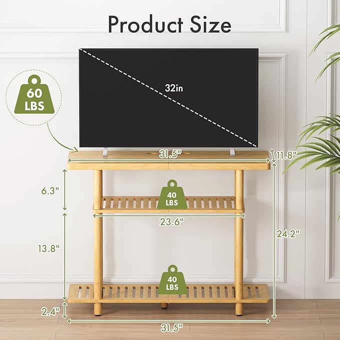 Bamboo TV Stand, Small TV Stands