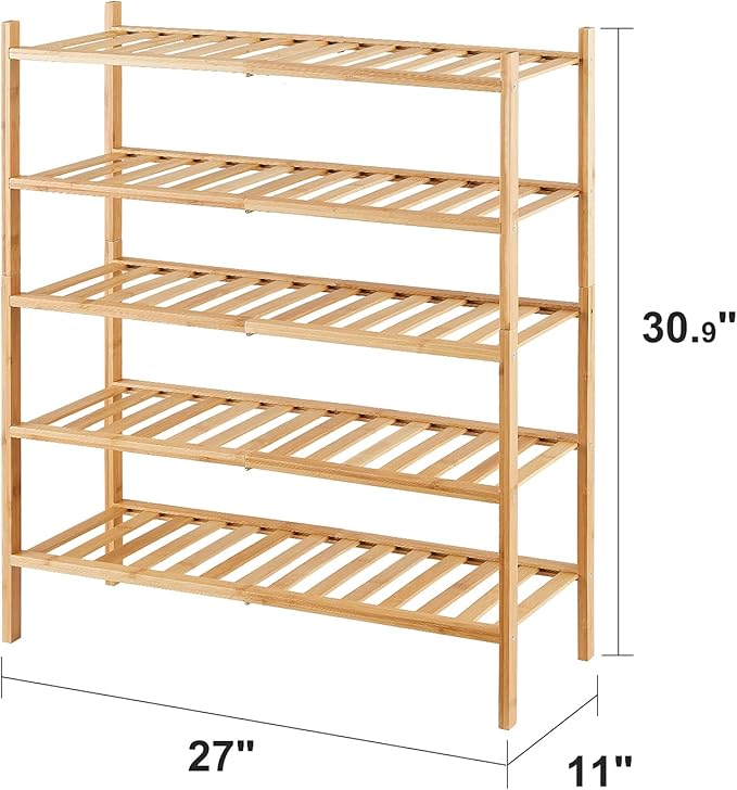 viewcare 5-Tier Bamboo Shoe Rack