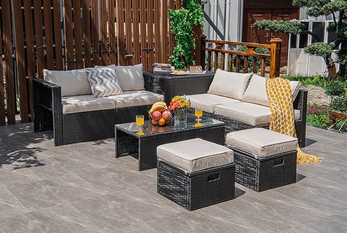 Tangkula 8 Pieces Patio Furniture Set