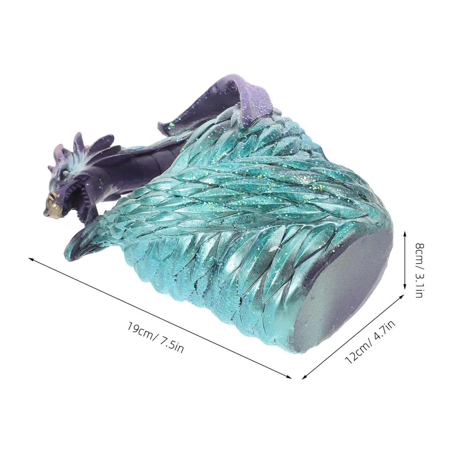 HANABASS Dragon-Shaped Resin Planter for Succulents Small Plants Decorative Pot for Home Office Desktop Garden Decoration 3.15X4.72X3.15 Inches