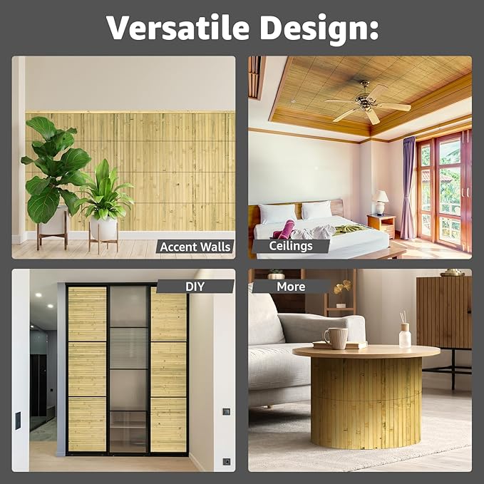 Art3d Natural Bamboo Wall Panel